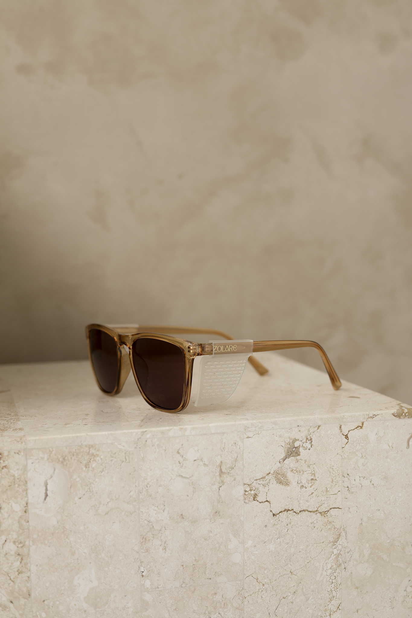The Arden in Honey by Zolare - glossy translucent brown frame with B15 brown lens